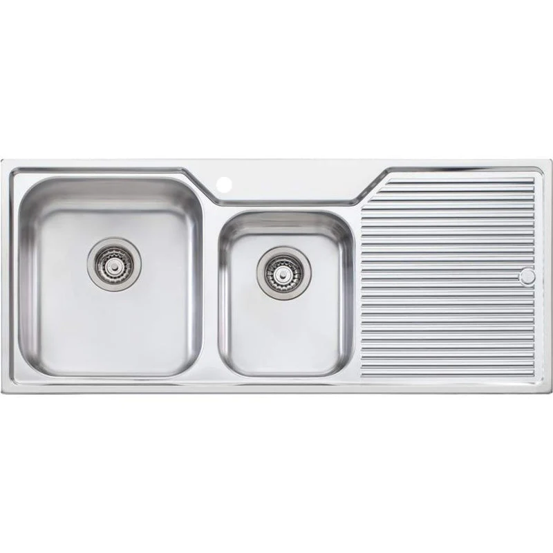 Oliveri Nu-Petite 1 & 3/4 Bowl Topmount Sink With Right Hand Drainer