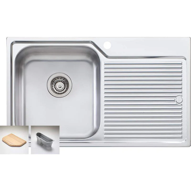 Oliveri Nu-Petite Single Bowl Topmount Sink With Right Hand Drainer - Image 3