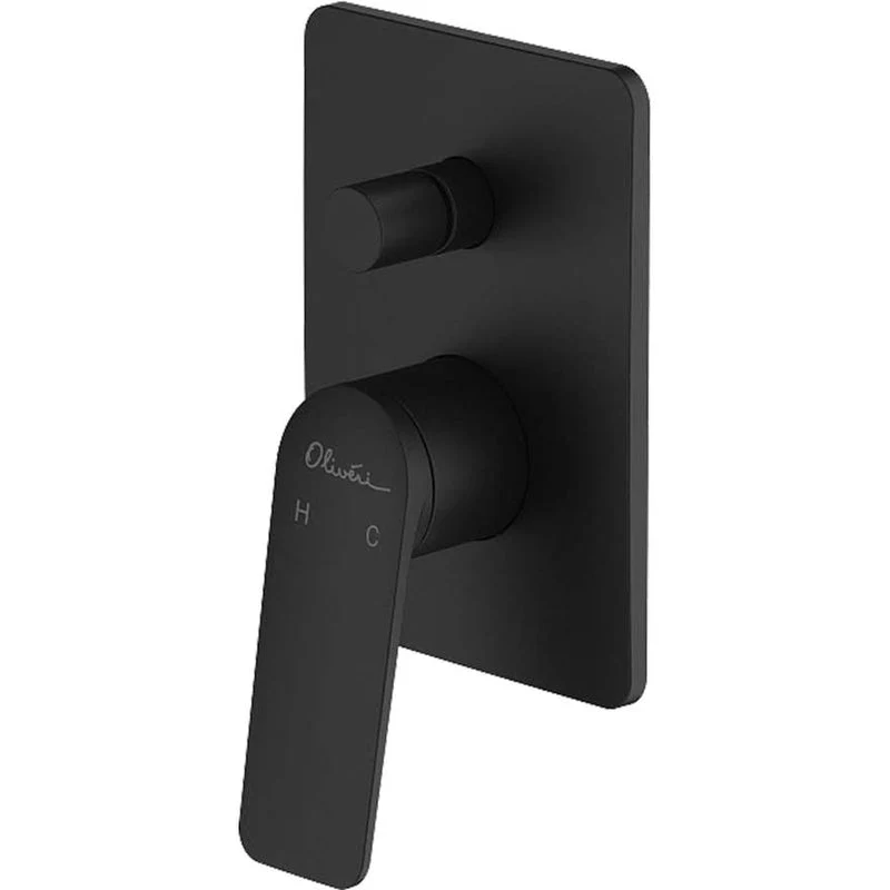 Oliveri Paris Wall Mixer With Diverter - Black Matte