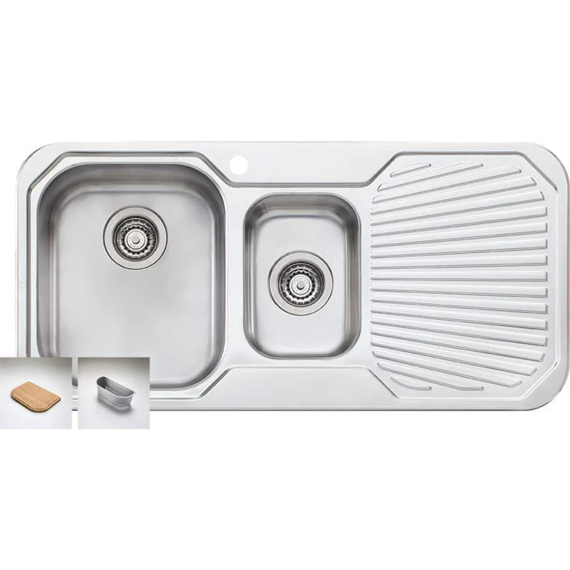 Oliveri Petite 1 & 1/2 Bowl Sink With Left Hand Drainer - Image 3