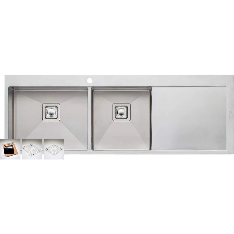 Oliveri Professional Series 1 & 3/4 Bowl Topmount Sink with Right Drainer - Image 3