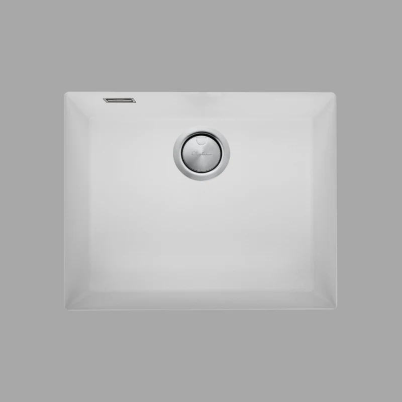 Oliveri Santorini Large Bowl Undermount Sink - White
