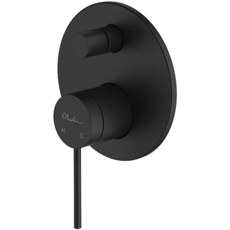 Oliveri Venice Wall Mixer With Diverter - Black Matte