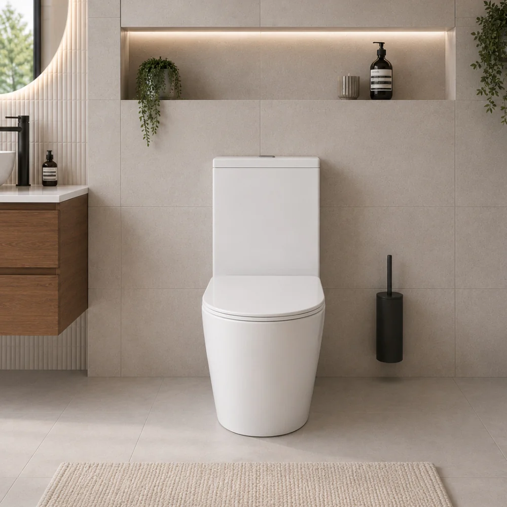 Onyx Halo Tornado Wall Faced Toilet Suite with UF Slim Seat