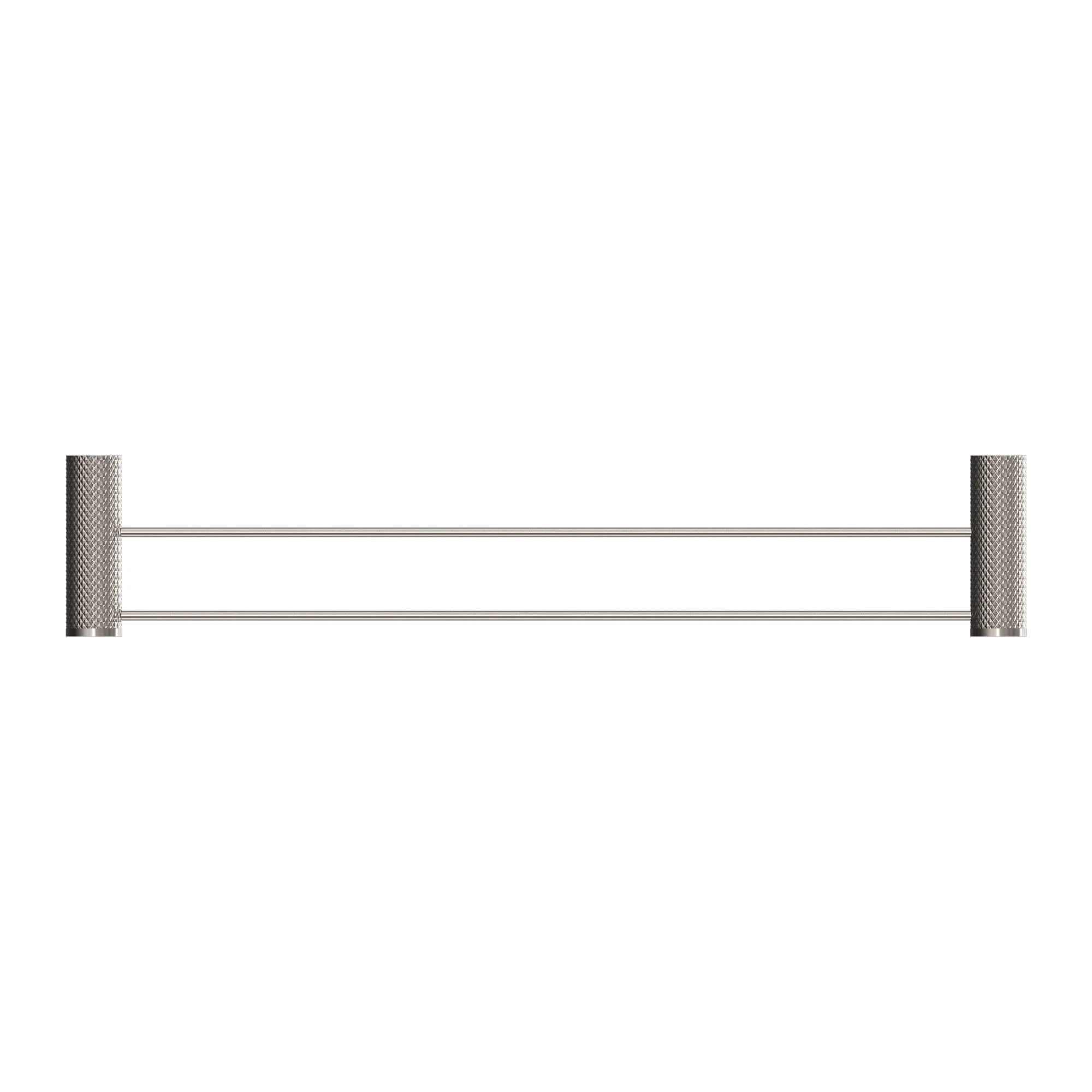 Nero Opal Double Towel Rail - Brushed Nickel - Image 2