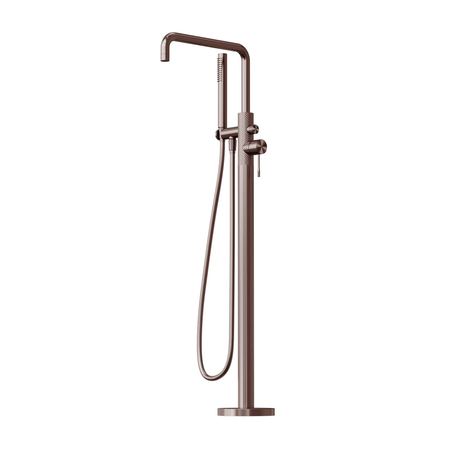 Nero Opal Freestanding Bath Mixer With Hand Shower - Brushed Bronze