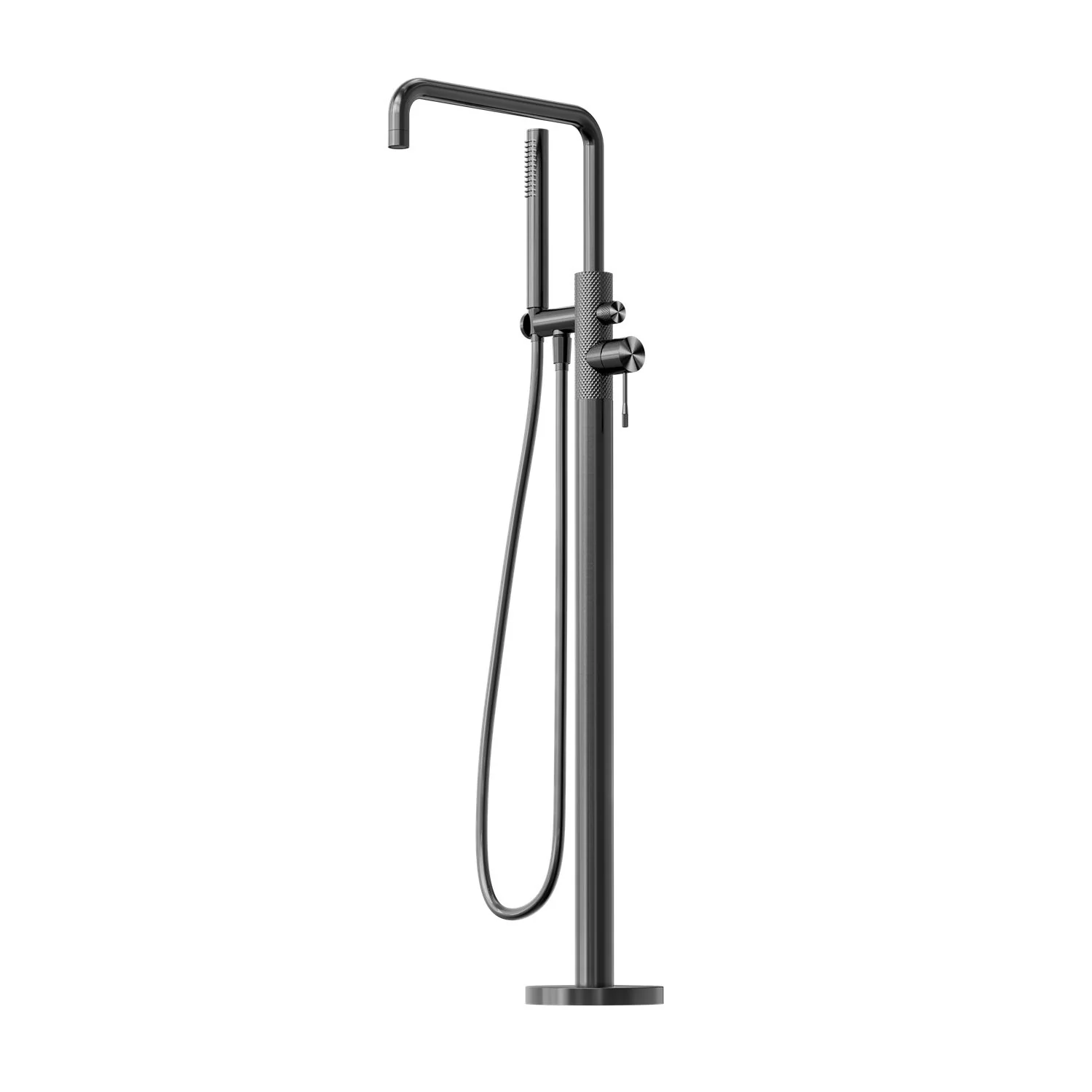 Nero Opal Freestanding Bath Mixer With Hand Shower - Graphite