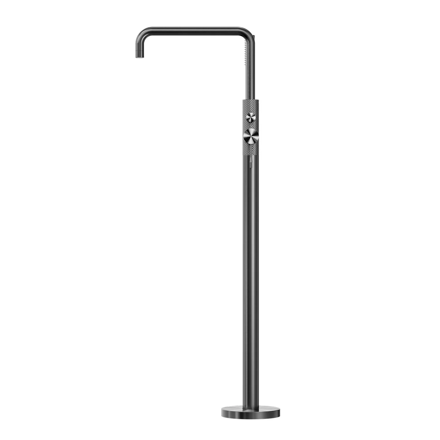 Nero Opal Freestanding Bath Mixer With Hand Shower - Graphite - Image 2