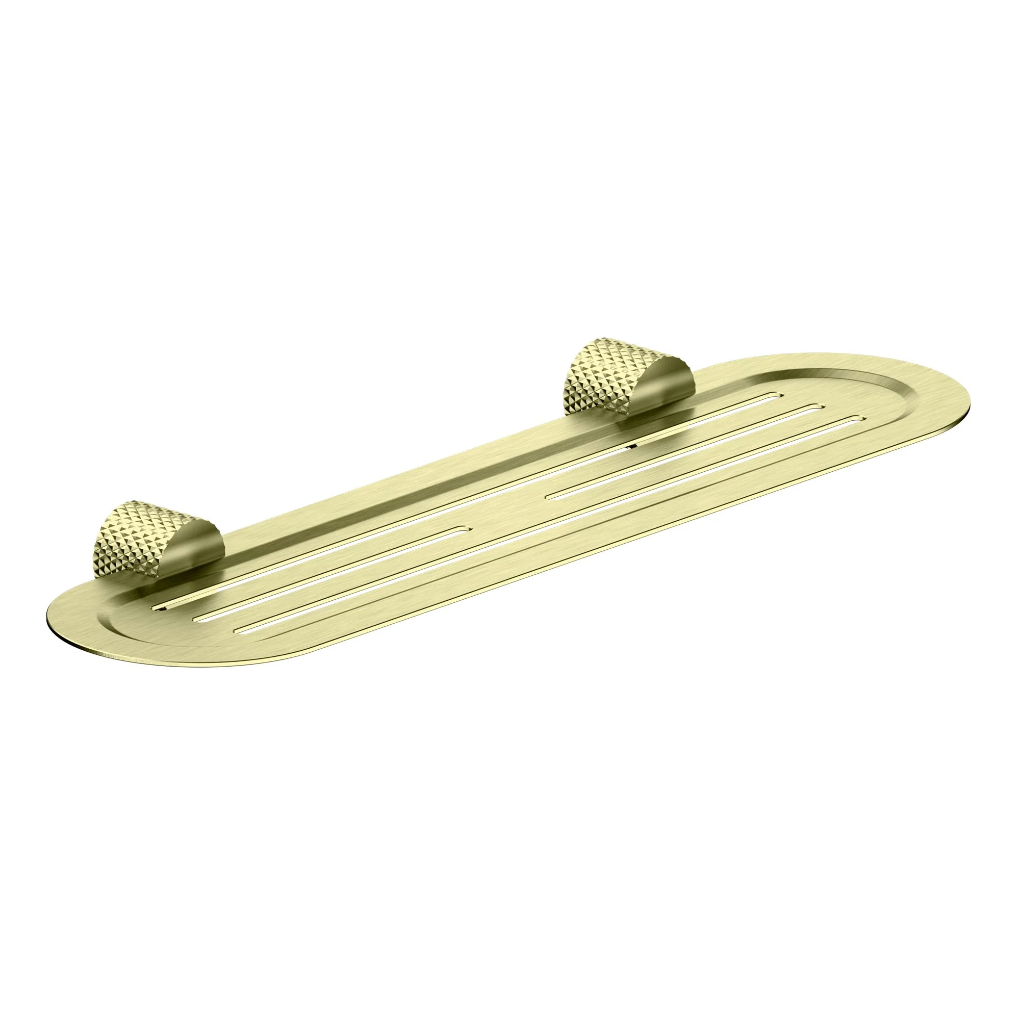 Nero Opal Metal Shower Shelf - Brushed Gold