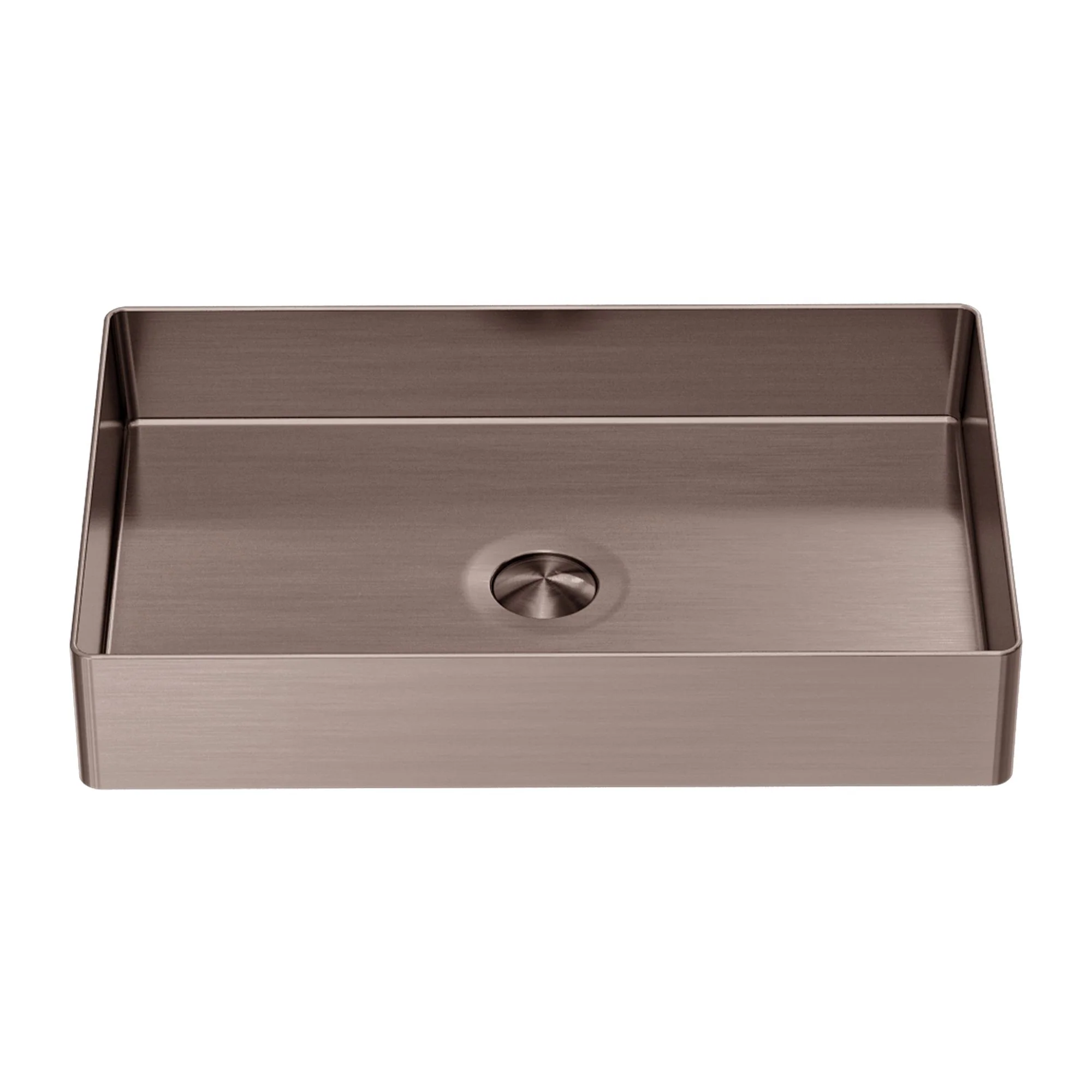 Nero Opal Rectangle Stainless Steel Basin - Brushed Bronze