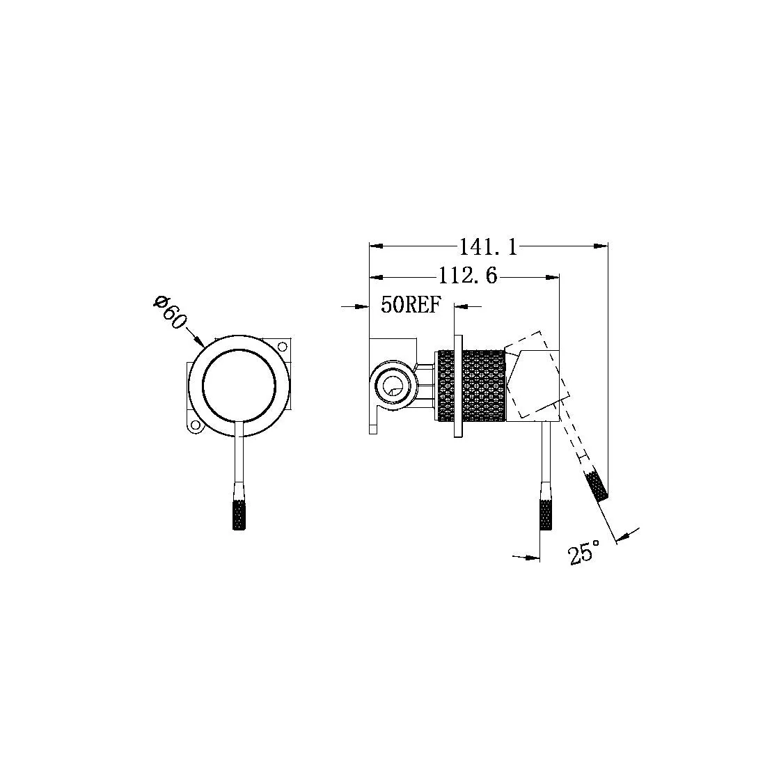 Nero Opal Shower Mixer 60mm Plate - Brushed Nickel - Image 4