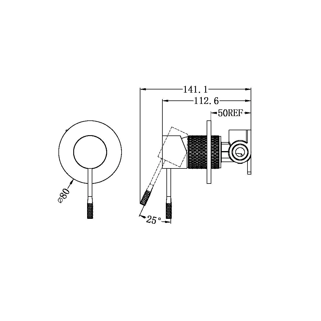 Nero Opal Shower Mixer 80mm Plate - Brushed Bronze - Image 4