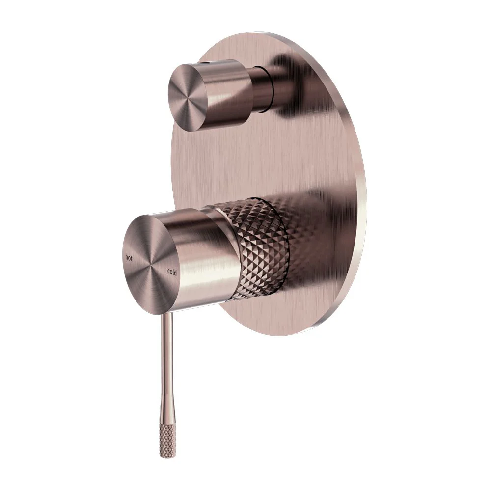 Nero Opal Shower Mixer With Diverter - Brushed Bronze
