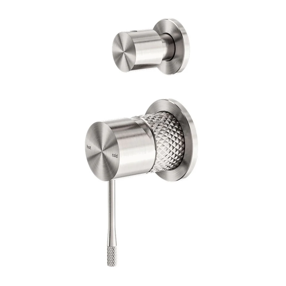 Nero Opal Shower Mixer With Diverter Separate Plate - Brushed Nickel