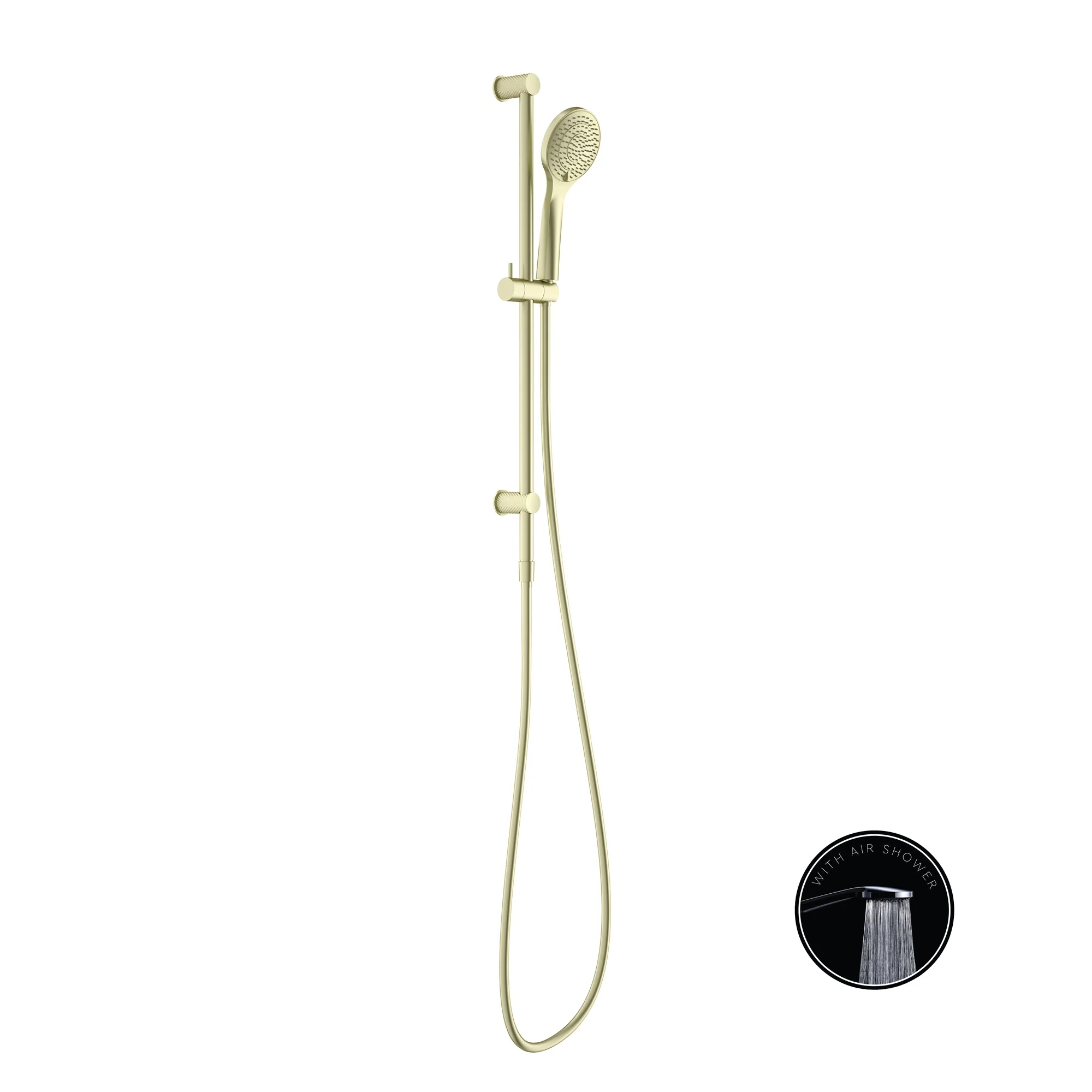 Nero Opal Shower Rail With Air Shower - Brushed Gold