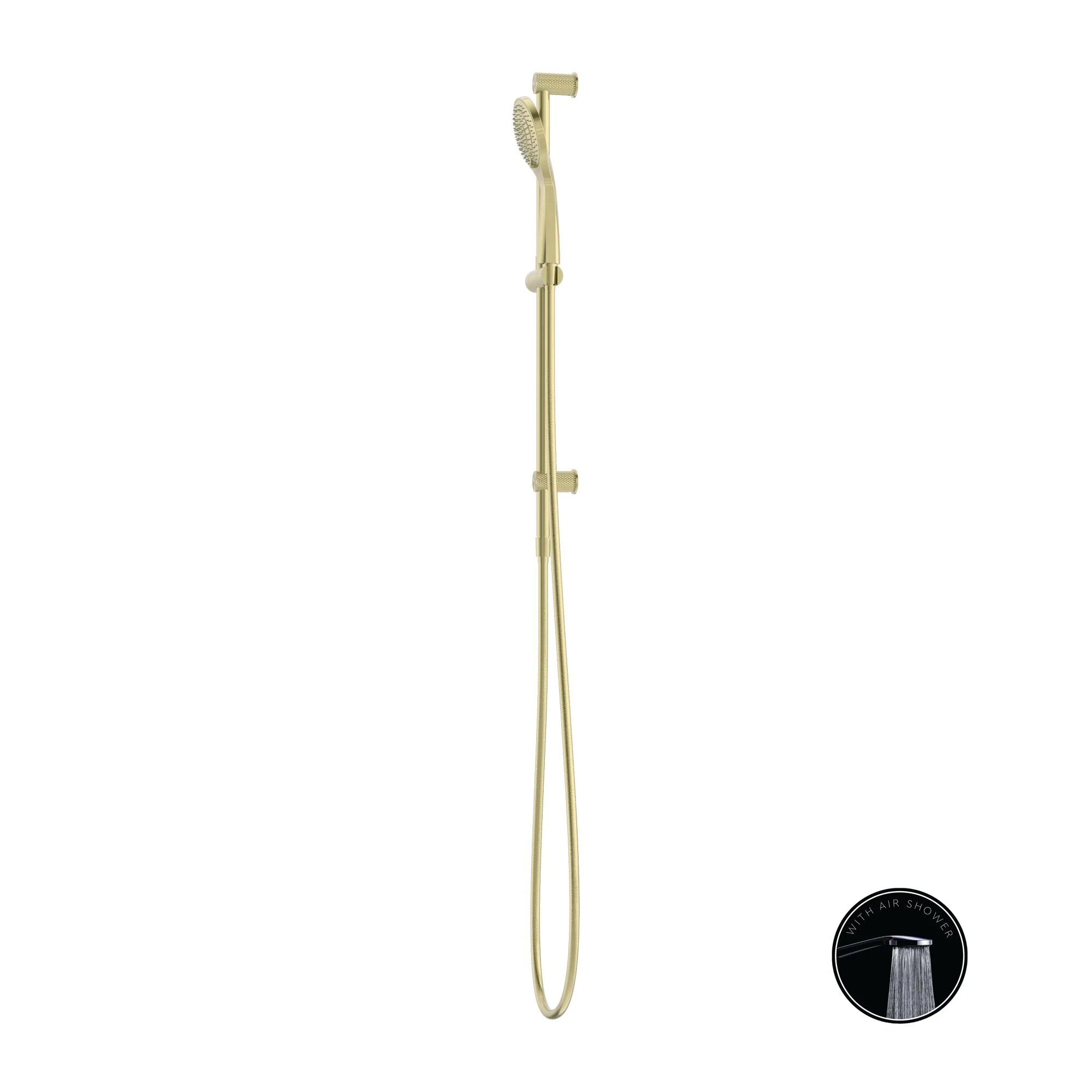 Nero Opal Shower Rail With Air Shower - Brushed Gold - Image 4