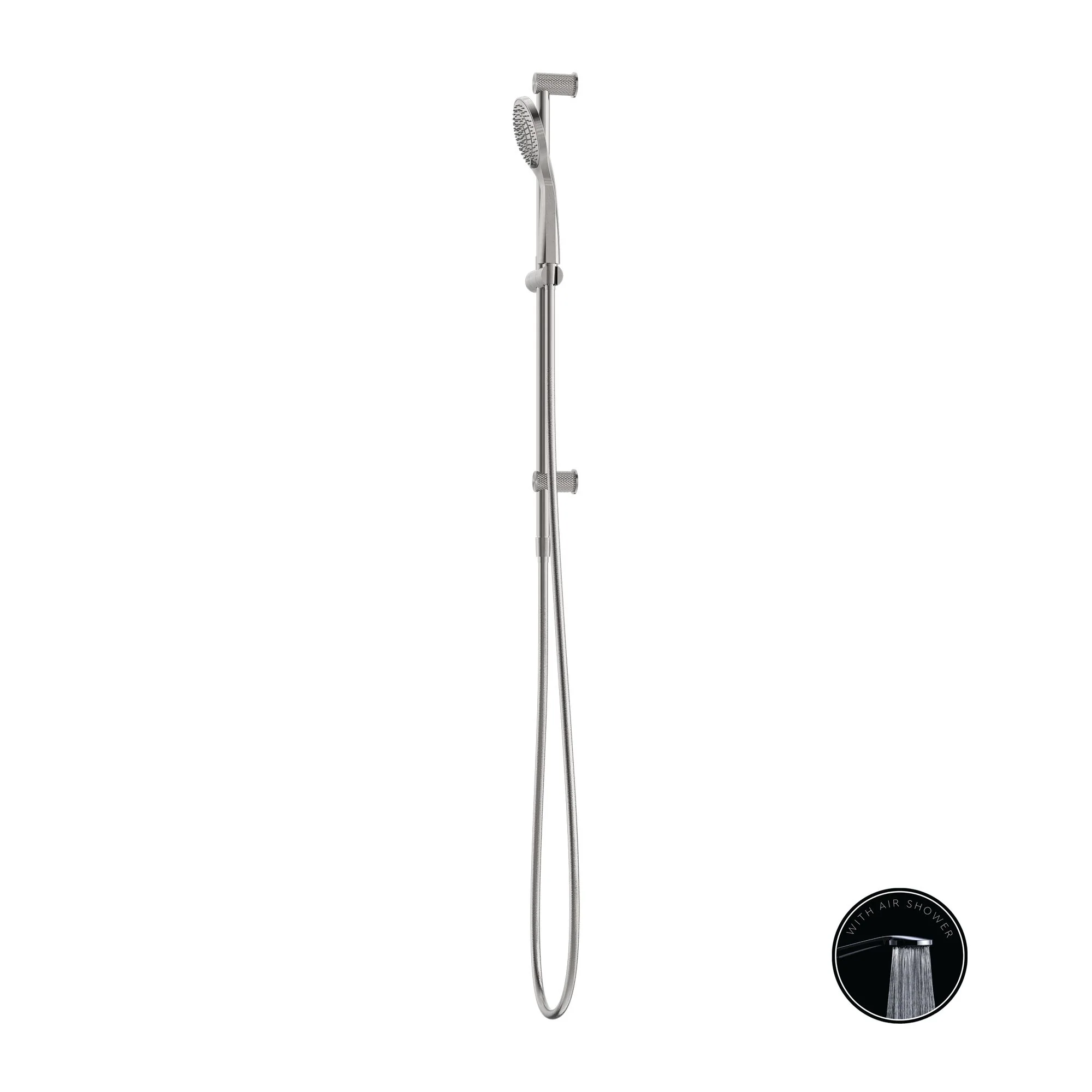Nero Opal Shower Rail With Air Shower - Brushed Nickel - Image 4
