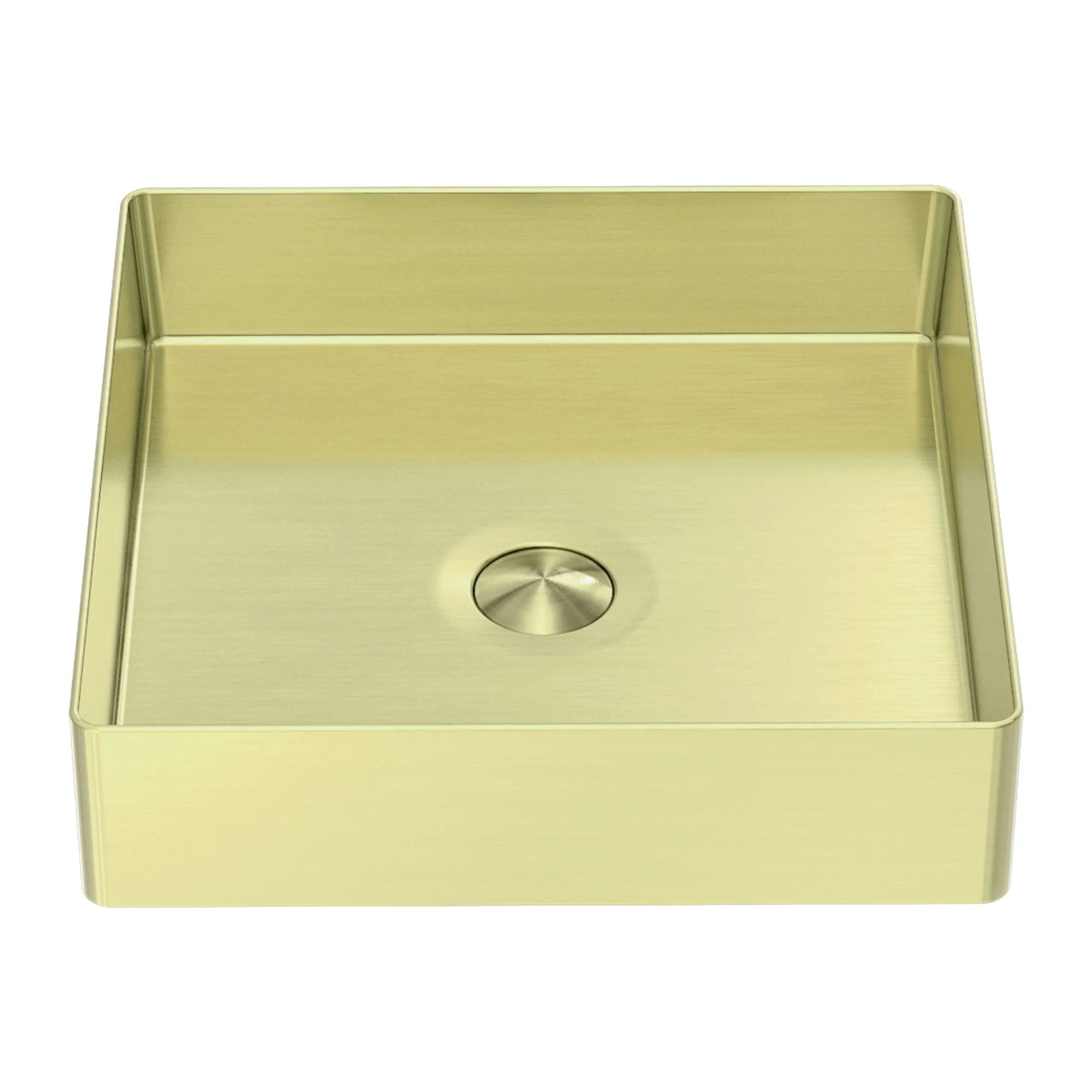 Nero Opal Square 400mm Stainless Steel Basin - Brushed Gold