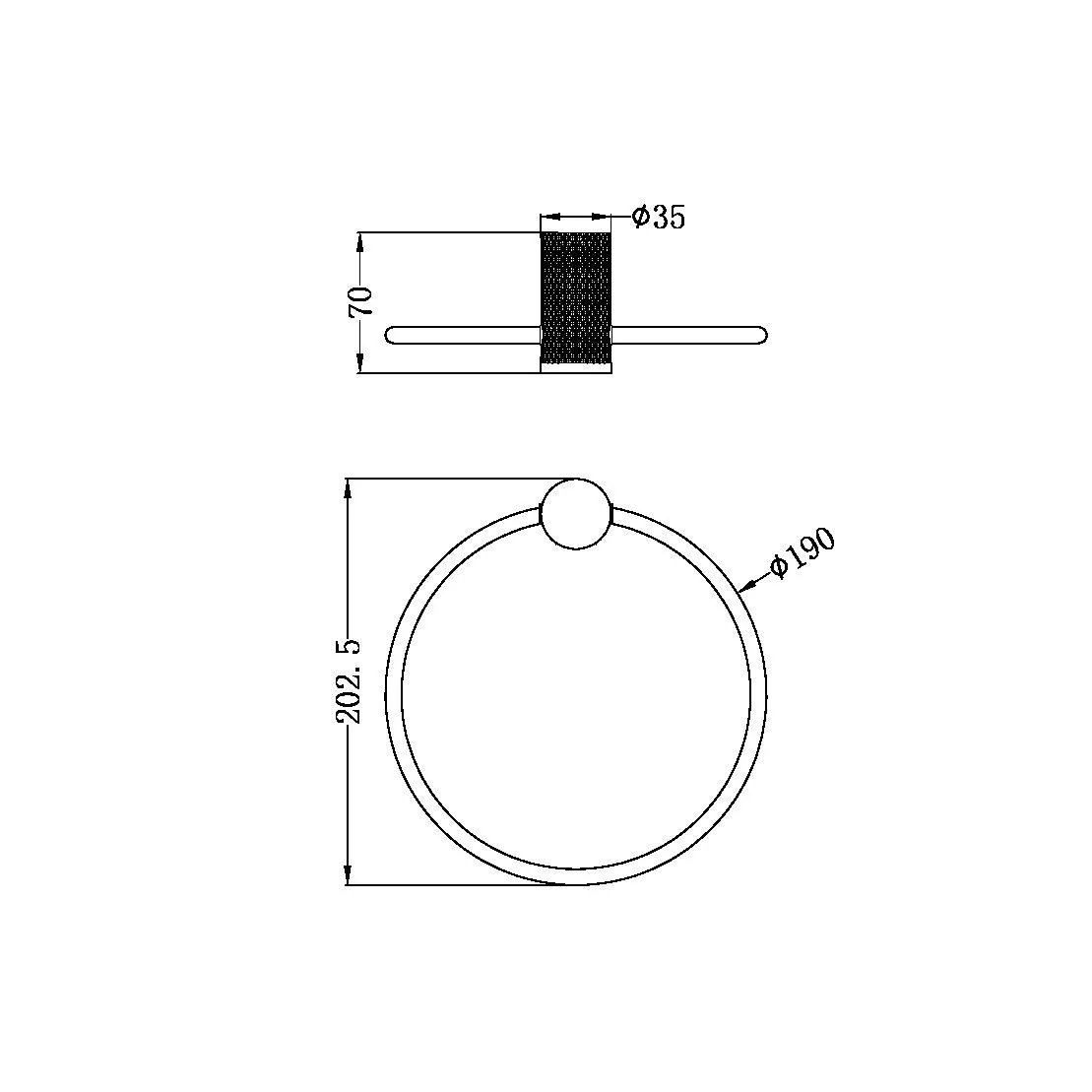 Nero Opal Towel Ring - Graphite - Image 4