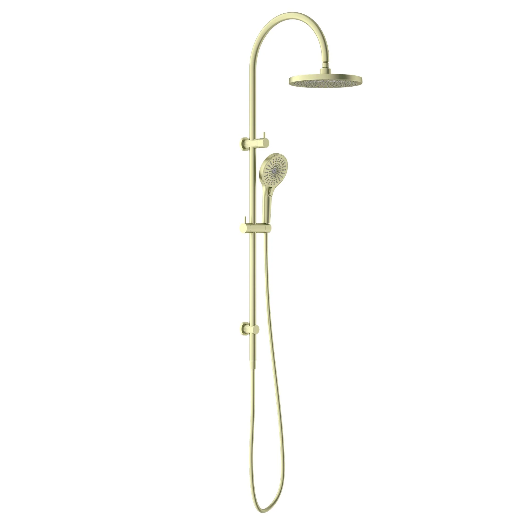 Nero Opal Twin Shower - Brushed Gold