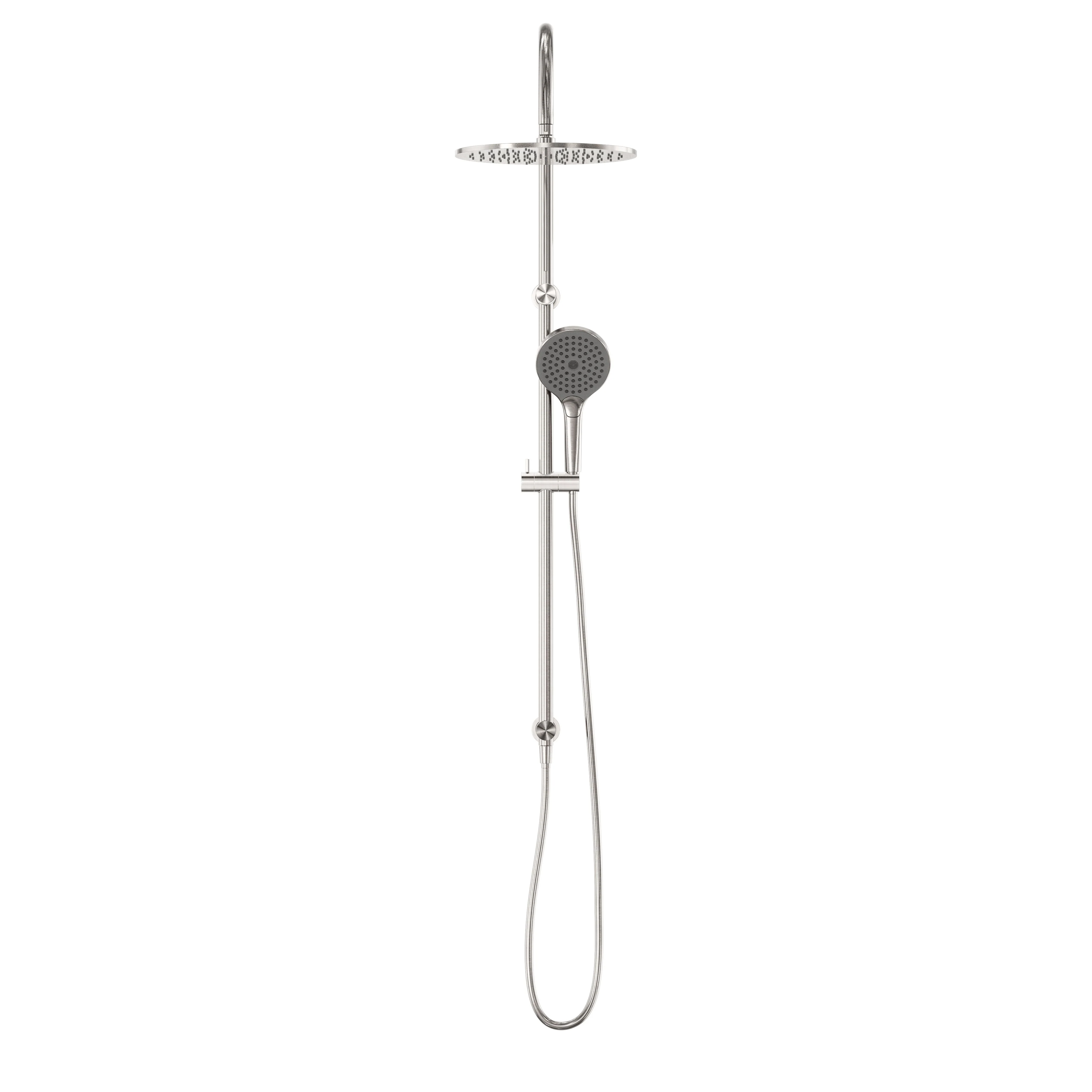 Nero Opal Twin Shower With Air Shower II - Brushed Nickel - Image 2