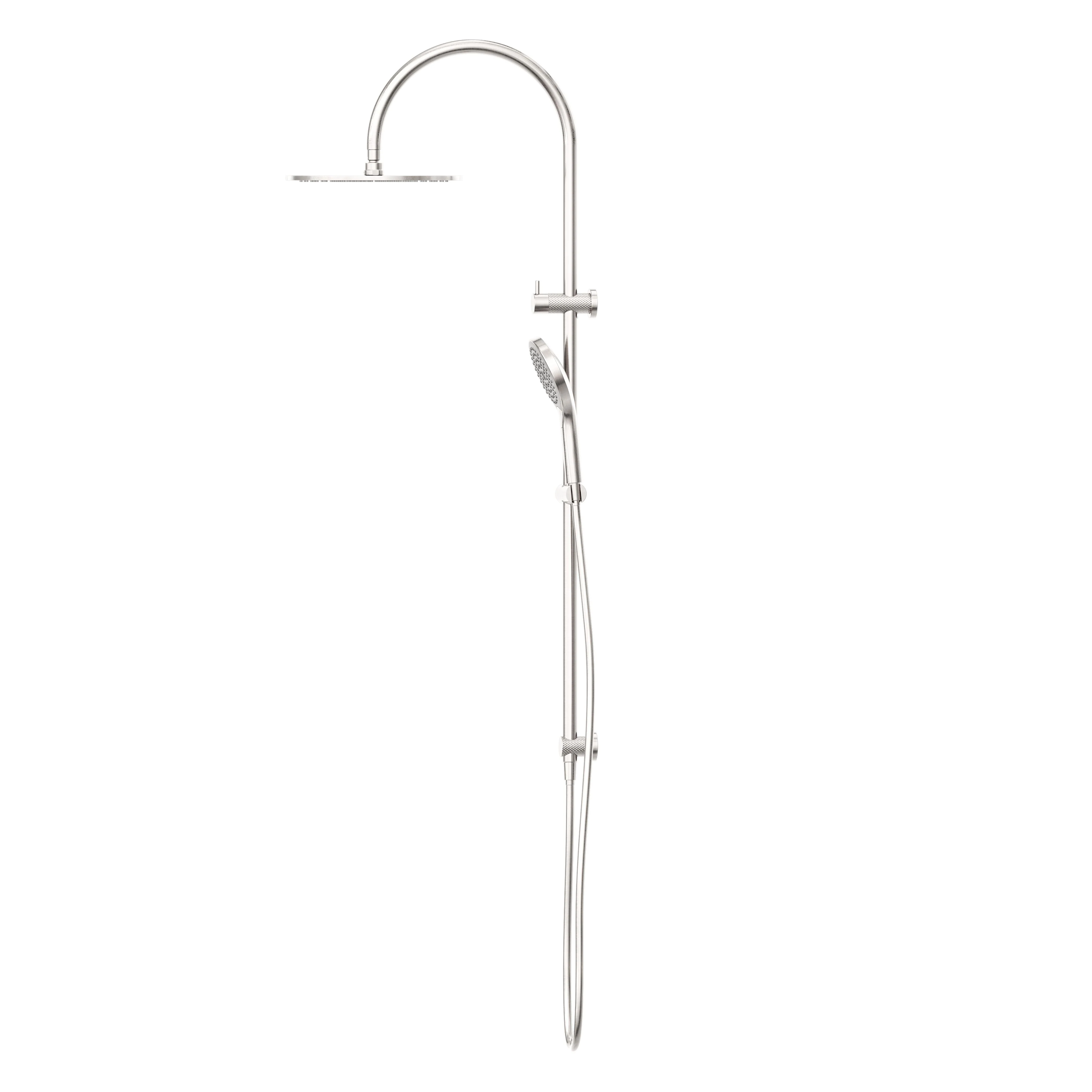 Nero Opal Twin Shower With Air Shower II - Brushed Nickel - Image 3