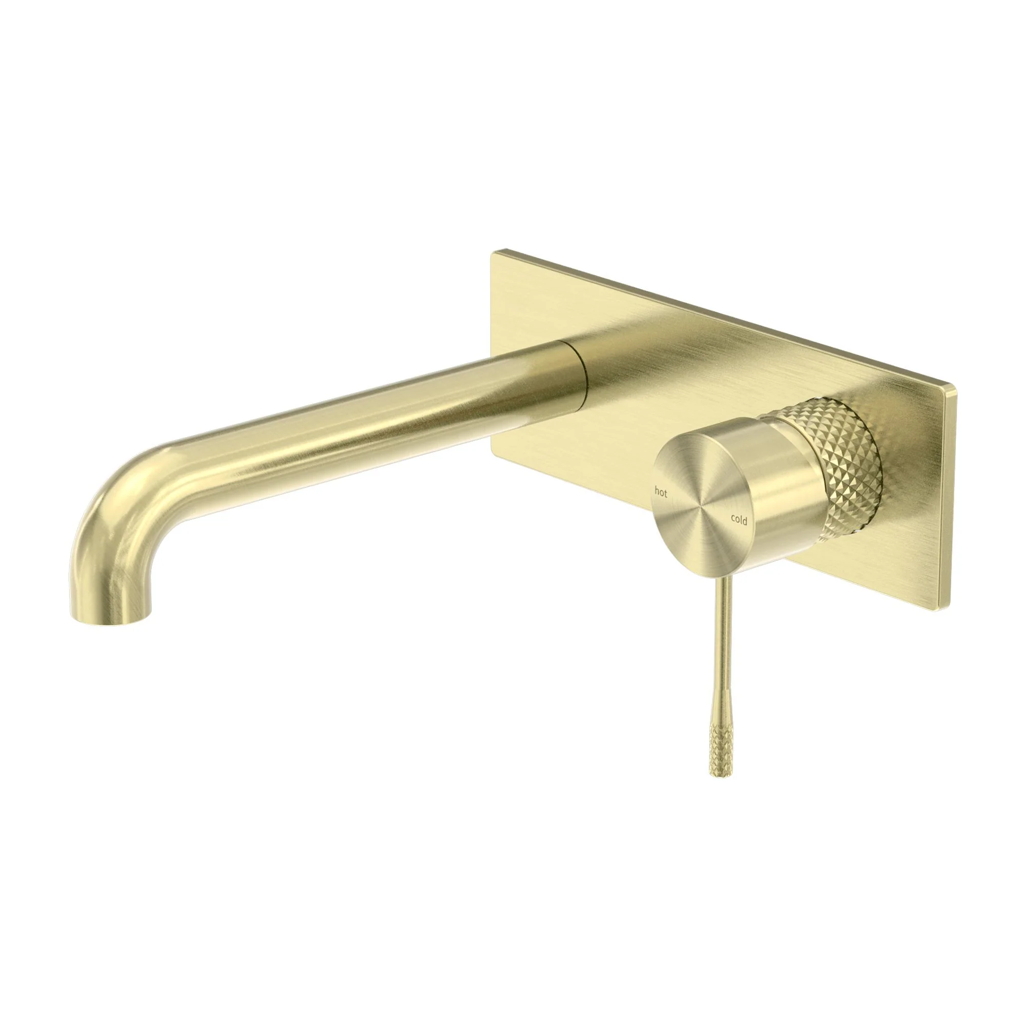 Nero Opal Wall Basin/Bath Mixer - Brushed Gold