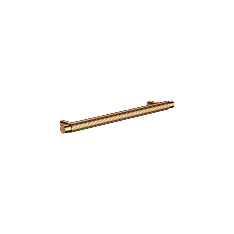 Meir Öppen Round Pull 200mm Cabinet Handle (Linear Knurled) - Lustre Bronze