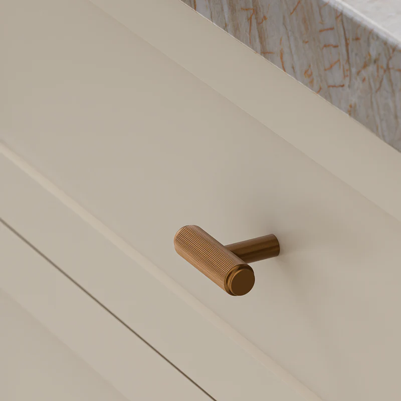 Meir Öppen T-Pull Cabinet Handle (Brushed) - Lustre Bronze - Image 4