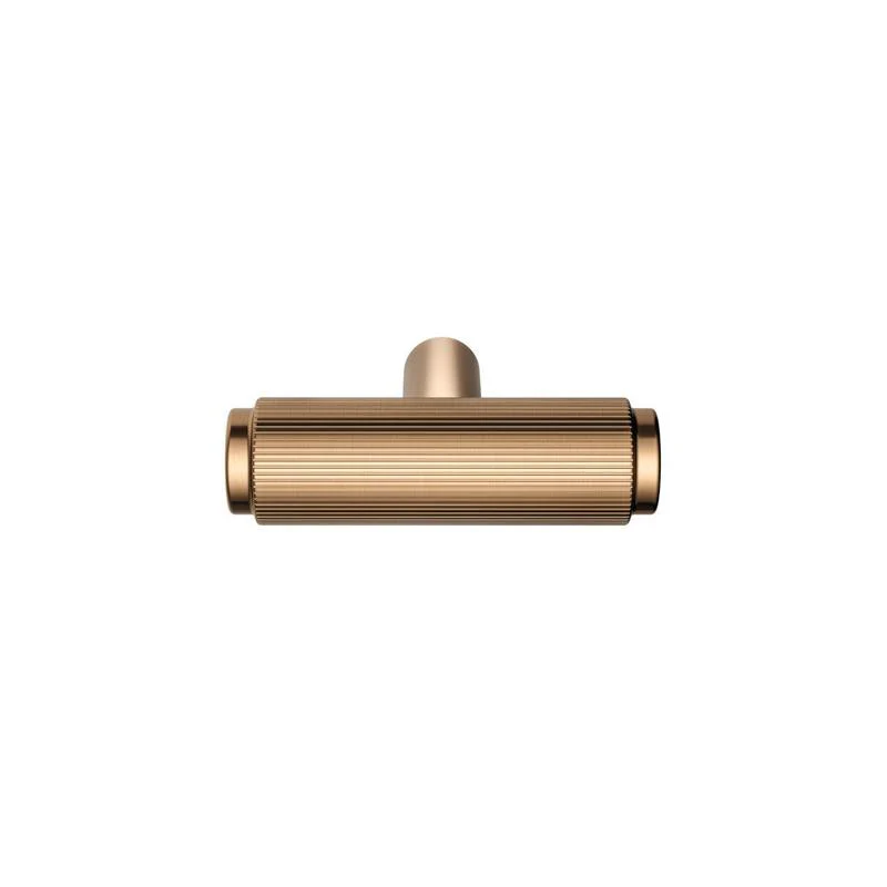 Meir Öppen T-Pull Cabinet Handle (Linear Knurled) - Lustre Bronze - Image 3