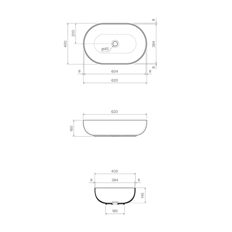 Parisi App 62 Bench Basin - Carbone - Image 2