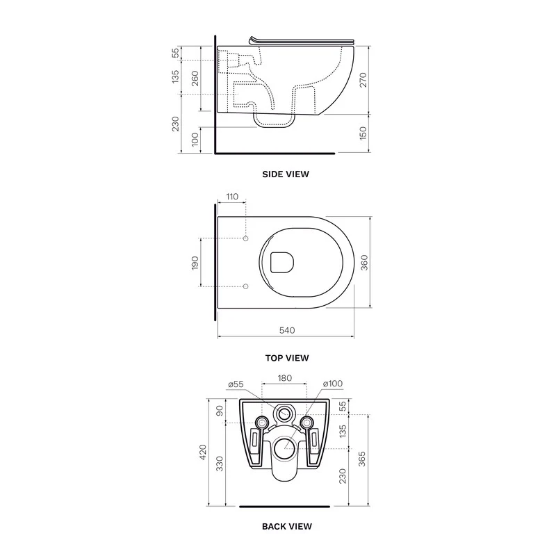 Parisi APP Wall Hung Pan - White Gloss - Image 2