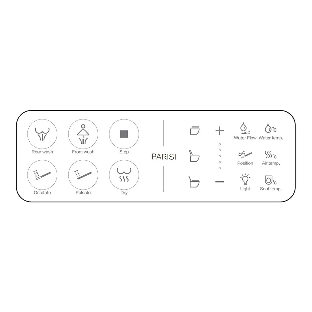 Parisi Aqua Intelligent Toilet Suite (Bottom Inlet) - Gloss White - Image 4