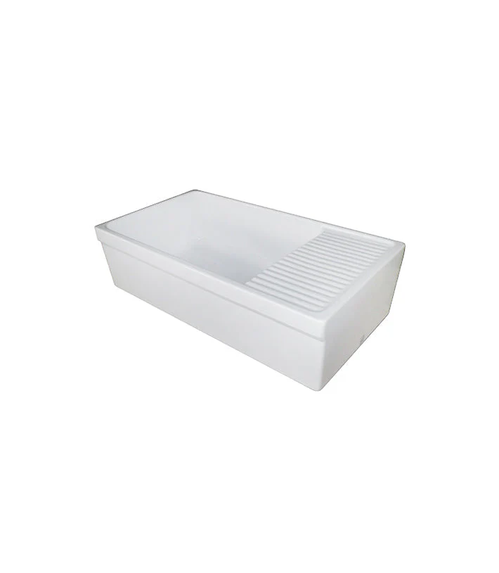 Parisi Butler Single Bowl Sink with Drain Shelf