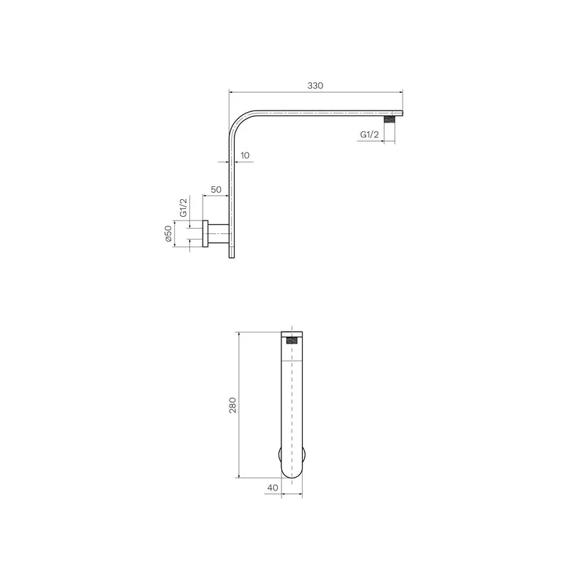 Parisi Elli II High Rise Wall Shower Arm - Fucile - Image 2