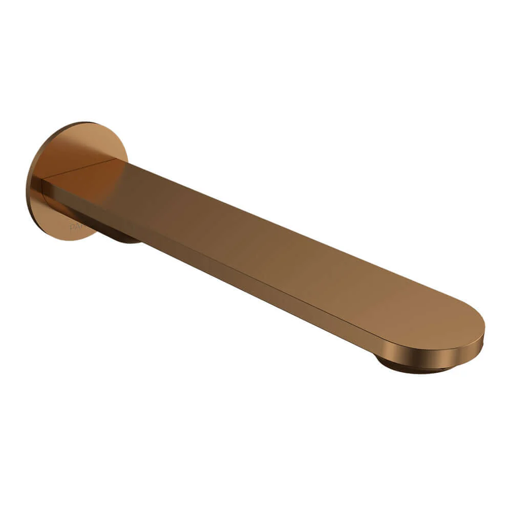 Parisi Elli II Wall Bath Spout 190mm - Matt Bronze