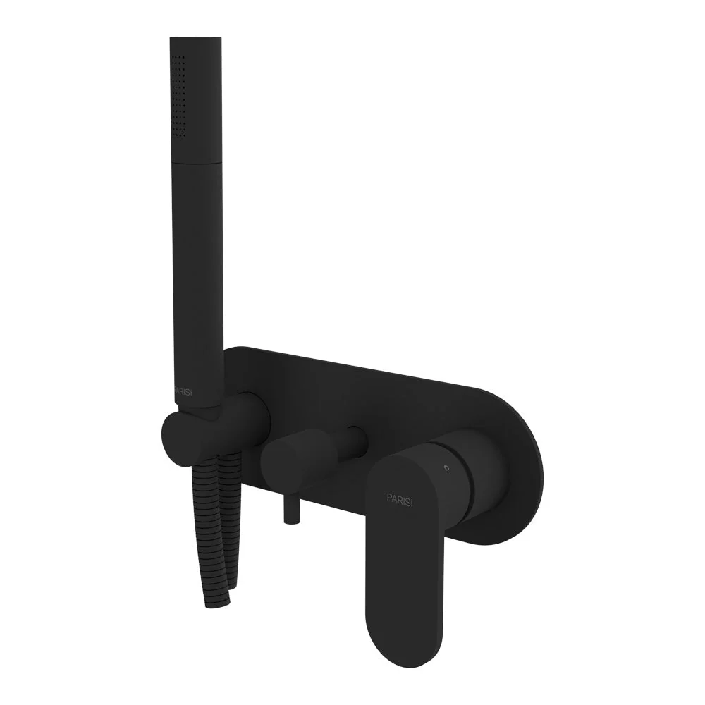 Parisi Elli II Wall Mixer with 2-Way Diverter and Handshower - Matt Black