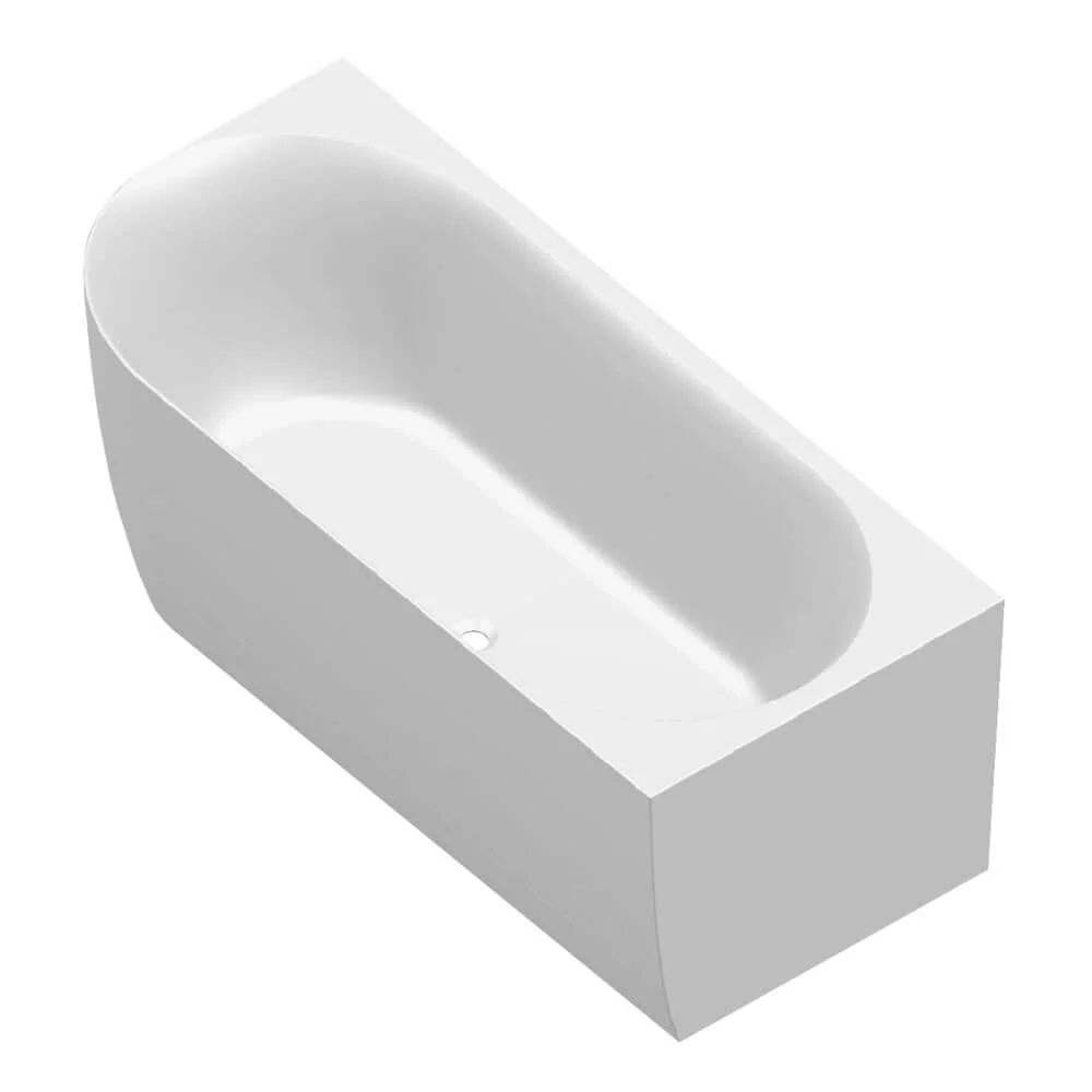 Parisi Ellisse 1700 Wall Faced Freestanding Bath (Left Hand Curve) - Image 2
