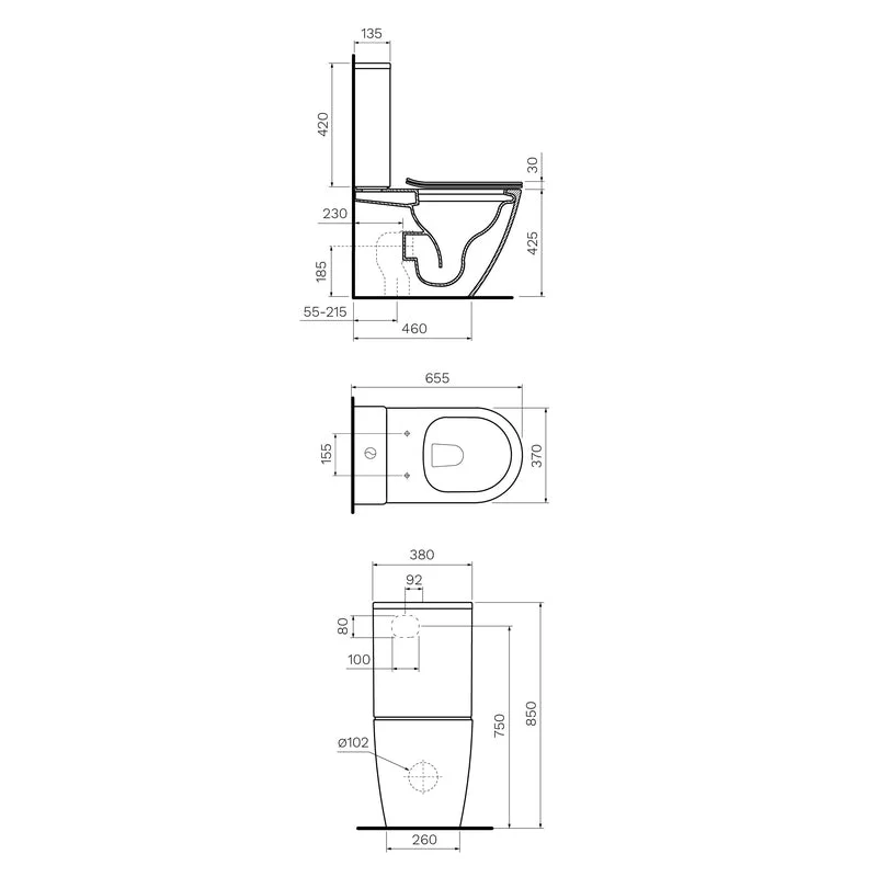 Parisi Ellisse MKII Rimless Wall Faced Toilet Suite - Image 2