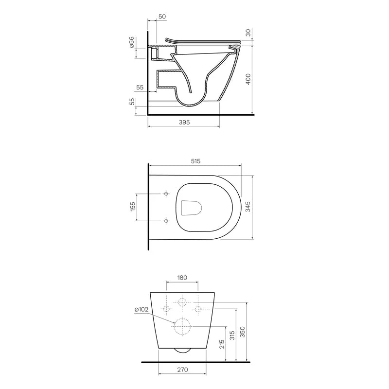 Parisi Ellisse MKII Rimless Wall Hung Pan - Image 2