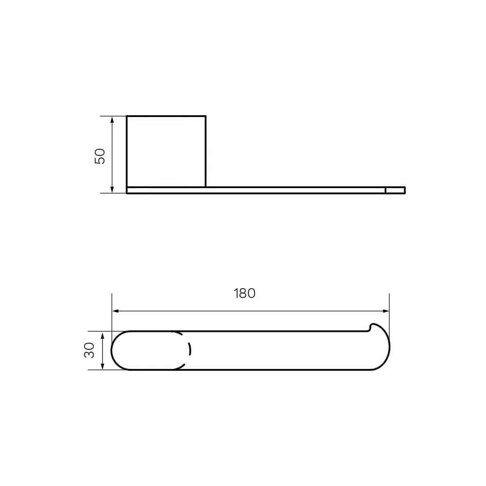 Parisi Ellisse Toilet Roll Holder - Brushed Nickel - Image 2