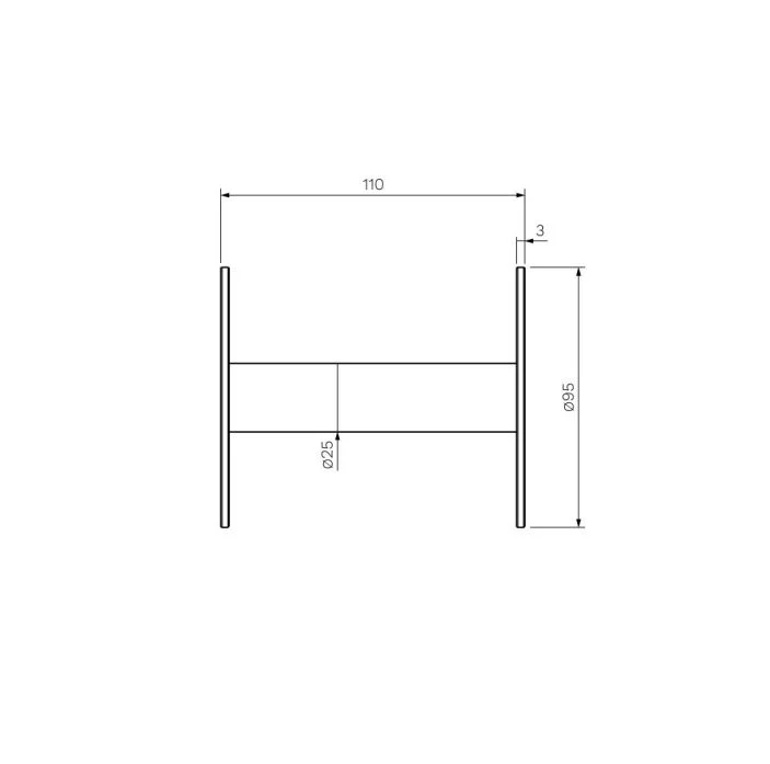 Parisi Ellisse Toilet Roll Holder (Round) - Matt Black - Image 2