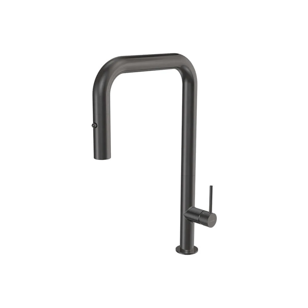Parisi Envy 30 Kitchen Mixer with Square Spout and Pull-out Spray - Fucile