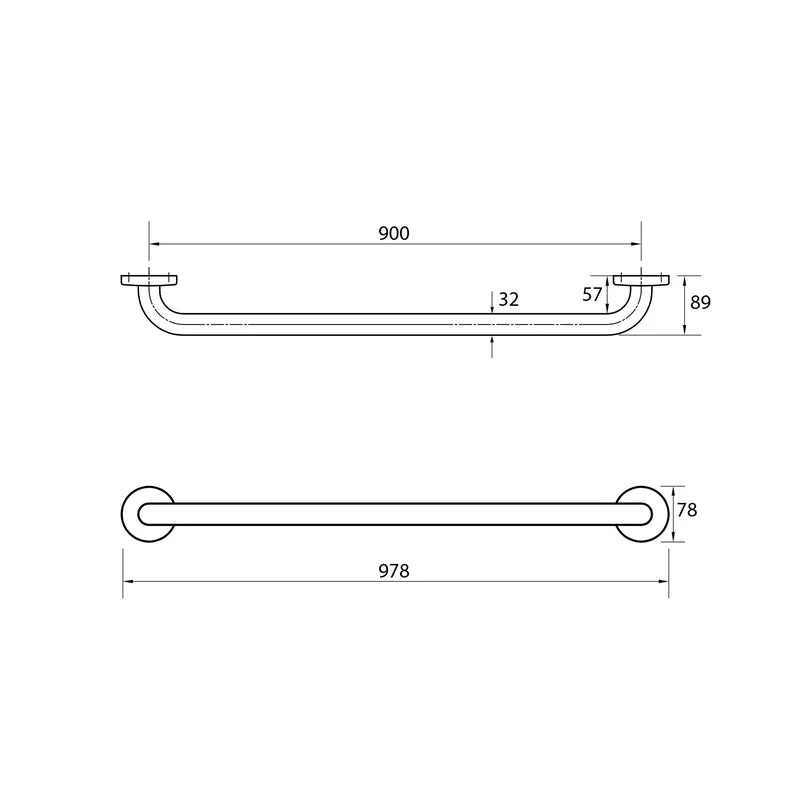 Parisi Envy Grab Rail Straight 900mm - Image 2