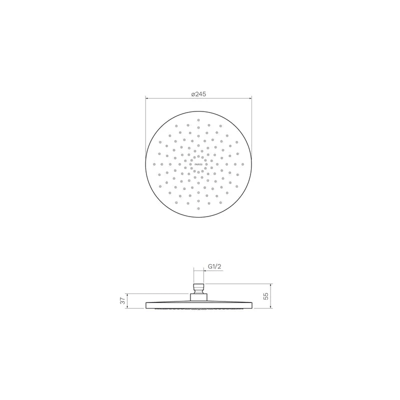 Parisi Envy II Round Shower Head - Fucile - Image 2