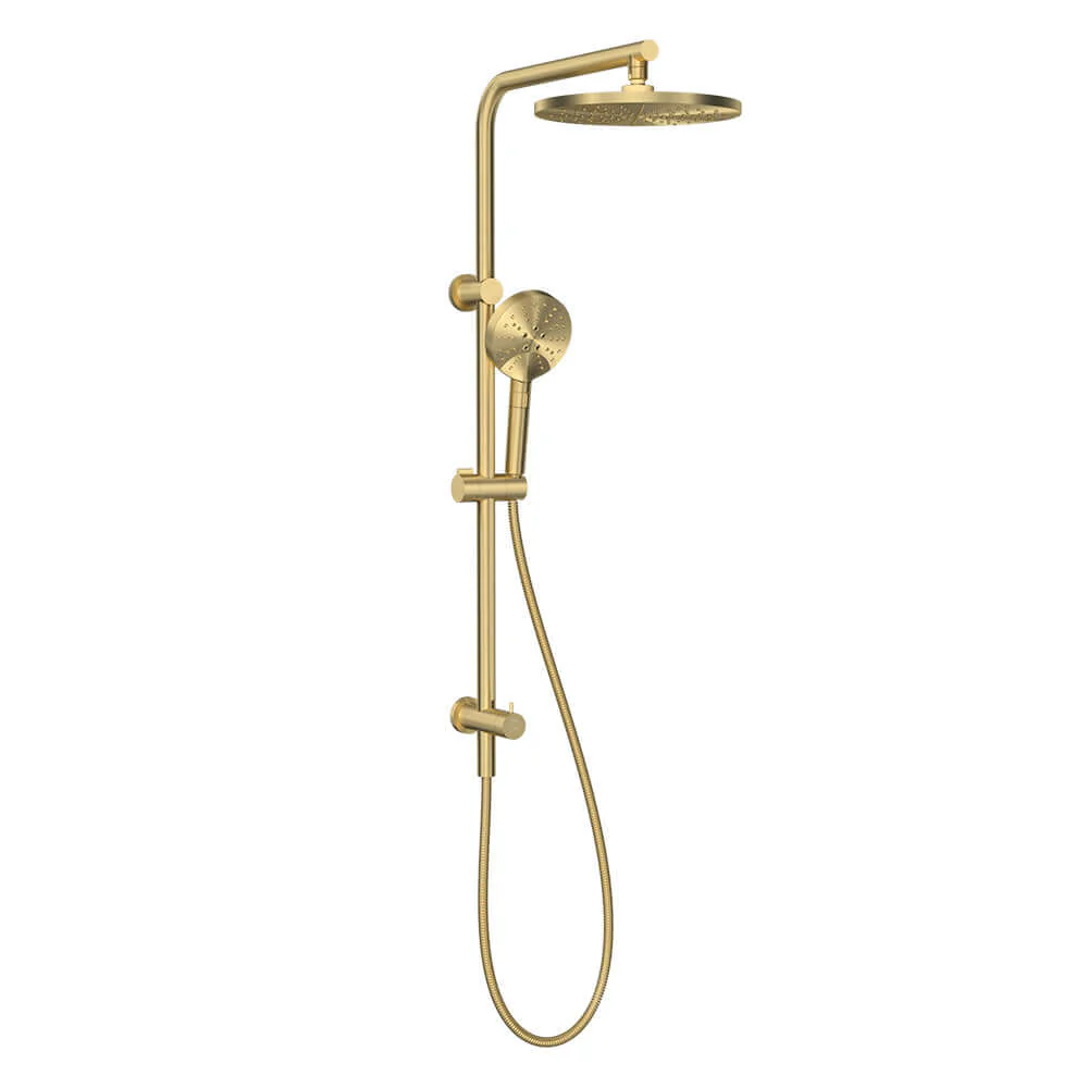 Parisi Envy II Shower Column with Sliding Rail & Turn Diverter - Brushed Brass