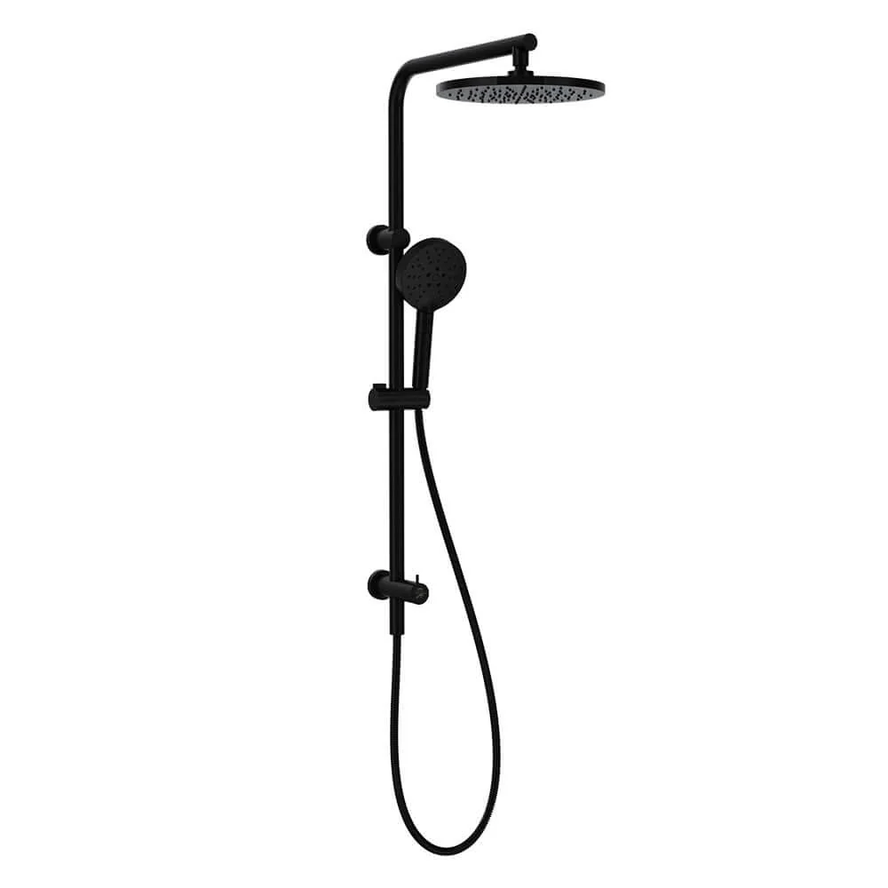 Parisi Envy II Shower Column with Sliding Rail & Turn Diverter - Matt Black