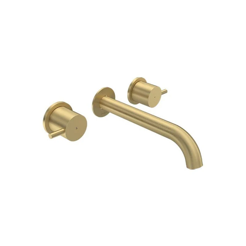Parisi Envy II Wall Basin/Bath Set with 190mm Spout - Brushed Brass