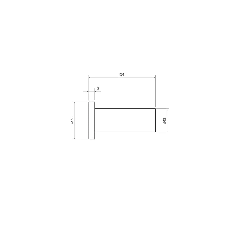 Parisi Envy Robe Hook - Brushed Brass - Image 2