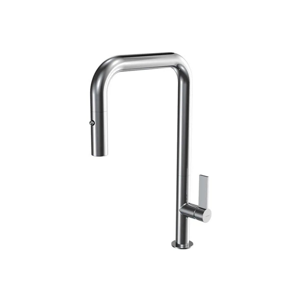 Parisi Ergo 30 Kitchen Mixer with Square Spout and Pull Out Spout - Chrome